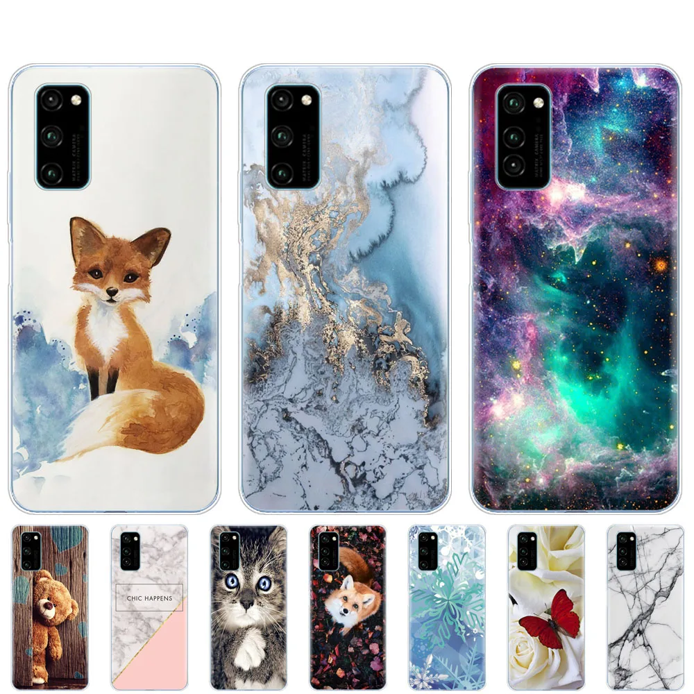 

case for honor View 30 V30 Case TPU Funda Soft Silicon Cover For huawei honor View 30 PRO V30 pro bumper couqe full Protective