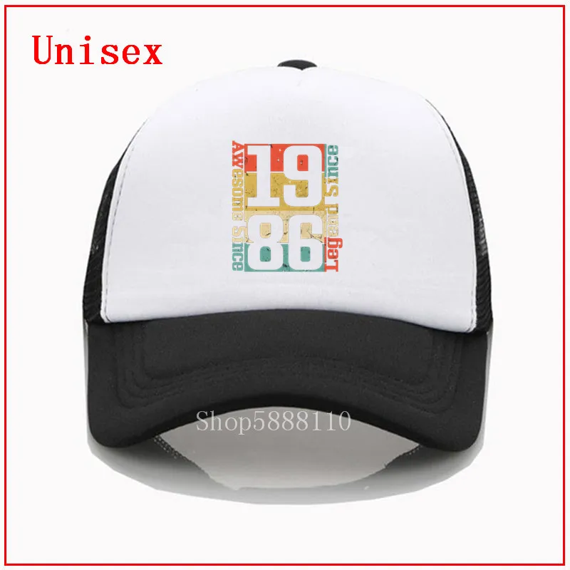32th Birthday Shirt Awesome Since 1986 Funny Gift Idea Men and women Summer Trend Cap New Youth Joker sun hat Beach Visor | Аксессуары