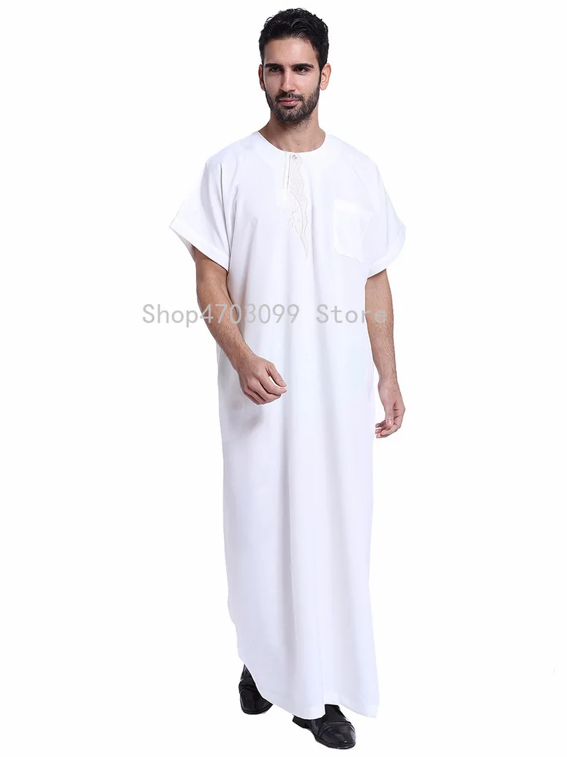 Islam jubba thobe for muslim men arab clothing men dubai arabic dress men djellaba homme pakistan black robe djellaba men