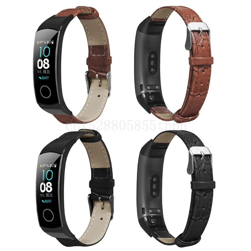 Сменные износостойкие кожаные Наручные часы ремешок для Huawei Honor Band 5/4 аксессуары