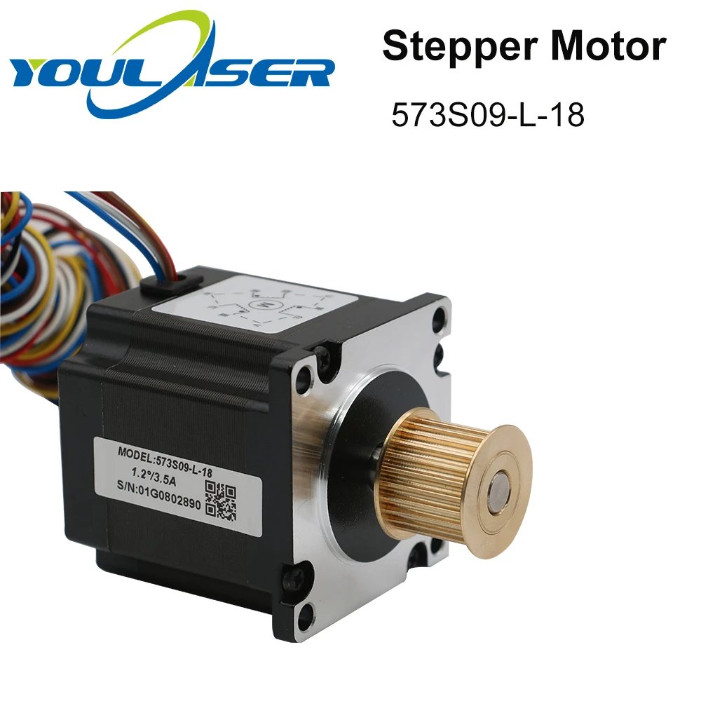 YOULASER Leadshine 3 фазный шаговый двигатель 573S09 L 18 для NEMA23 длина 6 35 А вал 50 мм мм|Шаговый