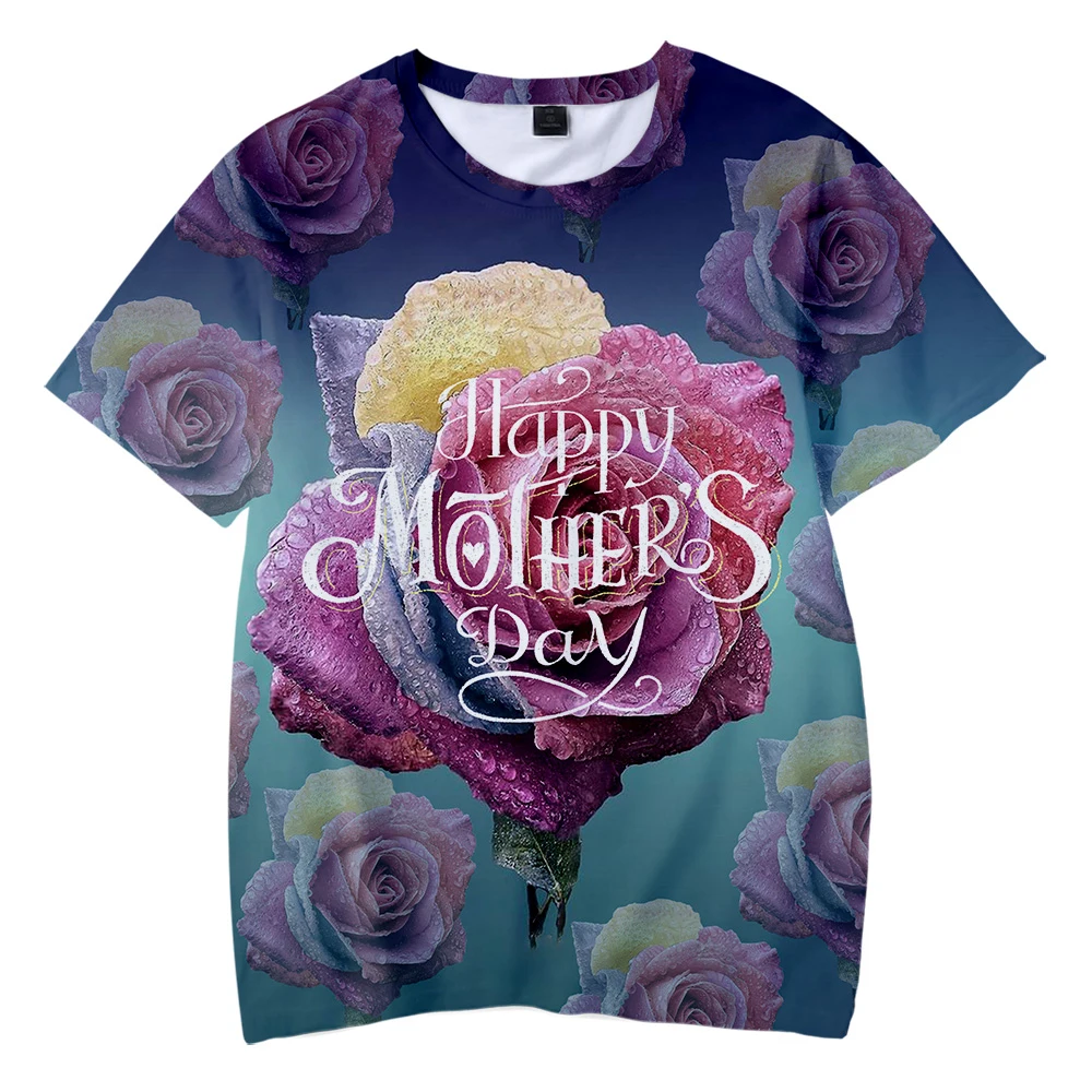 

Новинка 2021, летняя футболка для мальчиков и девочек, модные повседневные топы, одежда на День Матери с 3D принтом в стиле Харадзюку, футболки ...