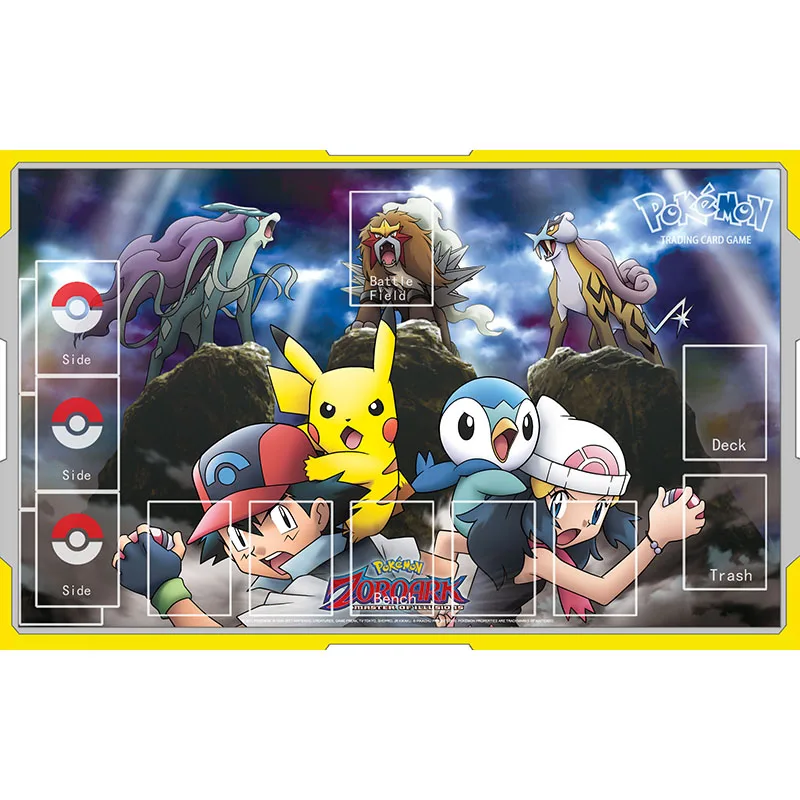 Игровой коврик Takara Tomy с покемоном для мыши игрушки Piplup Pikachu Dawn Ash Ketchum Zoroark большие