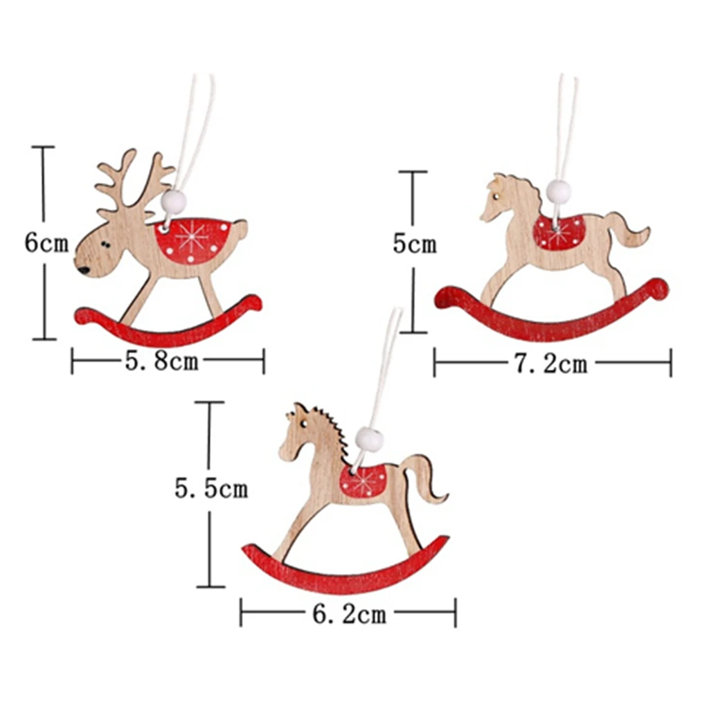 Елочные украшения деревянная подвеска гирлянда Рождественское украшение