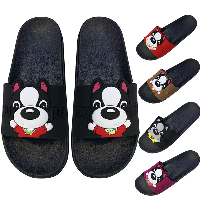 Женская обувь сезон лето женские шлепанцы без задника с изображением милой