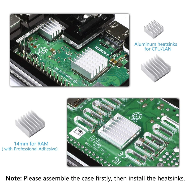 Raspberry Pi 3 B + 9-слойный акриловый чехол с охлаждающим вентилятором радиатора 5 в 2 А