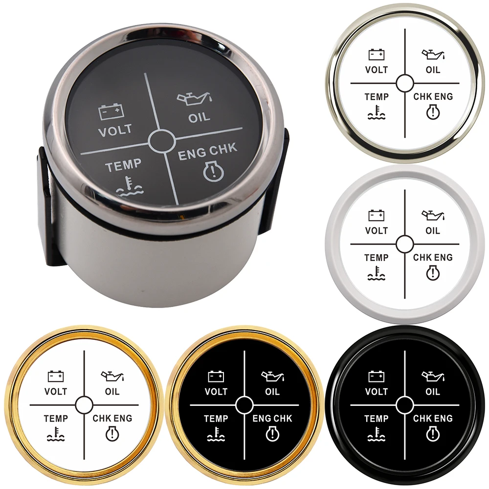 52 мм тревожный измеритель напряжения/масла/воды Индикатор температуры/проверки