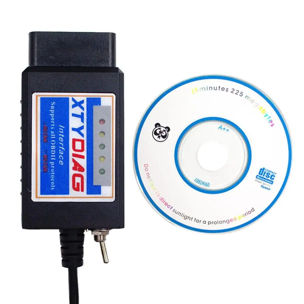 Сканер ELM327 OBD2 USB ELM диагностический сканер с MS-Can/HS-Can переключателем для Ford Classic/New