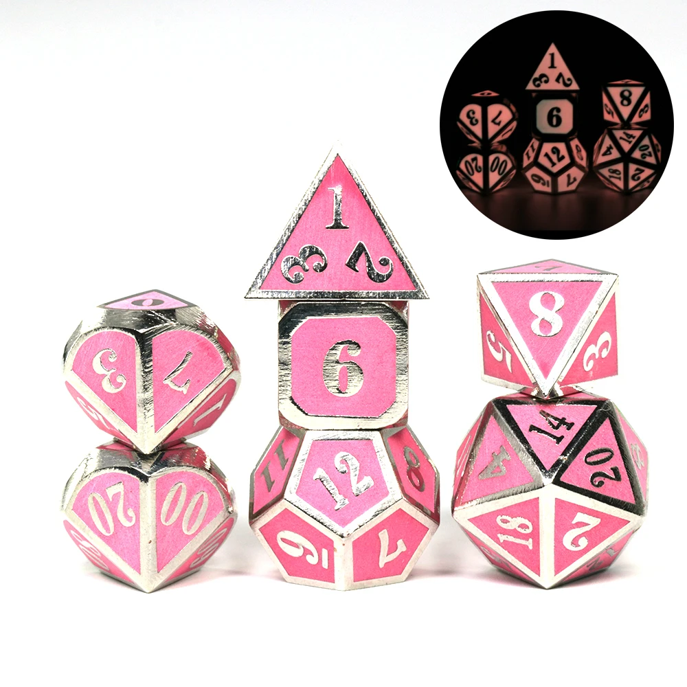 Набор металлических игральных костей 26 цветов мини размер фотография настольных