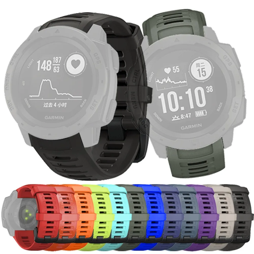 

Silicone Strap For Garmin Instinct Watchband Silica Gel Bracelet Wristband Straps Replacement Smart Watches Bands
