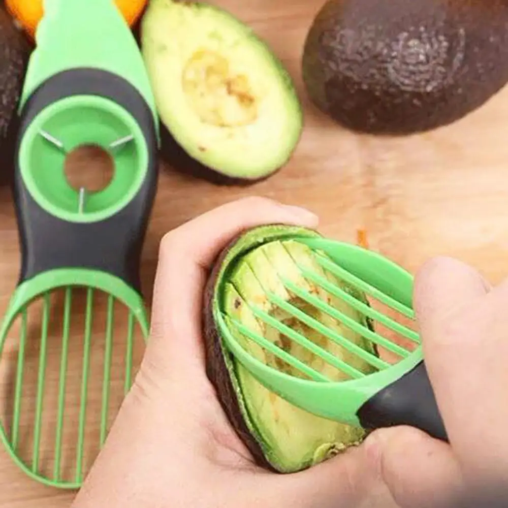3 in 1 Plastic Avocado Slicer Knife Corer Fruit Peeler Cutter Pulp Separator Kitchen Practical Convenient Gadget | Дом и сад
