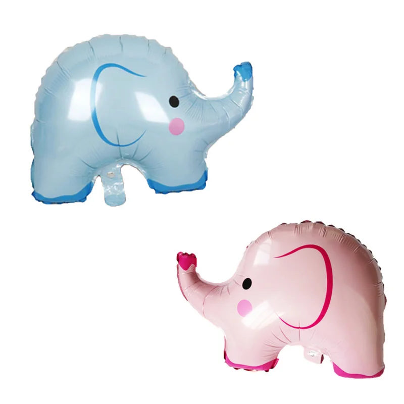 

2pcs Pink Blue Baby Elephant Cartoon Aluminum Foil Balloon Children's Birthday Decoration Cute Elephant Aluminum Film Balloon