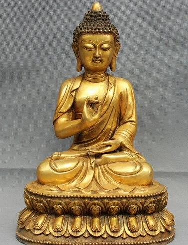 Бесплатная доставка 17 &quotтибетская бронзовая позолота народный храм буддизм