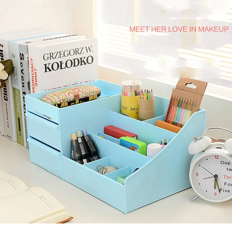 Многослойная пластиковая коробка для хранения косметики ящик органайзер