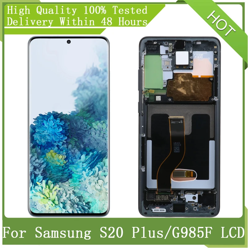 ЖК дисплей Super AMOLED 6 7 дюйма для SAMSUNG GALAXY S20 PLUS G985 G985F G985F/DS с рамкой сенсорным экраном