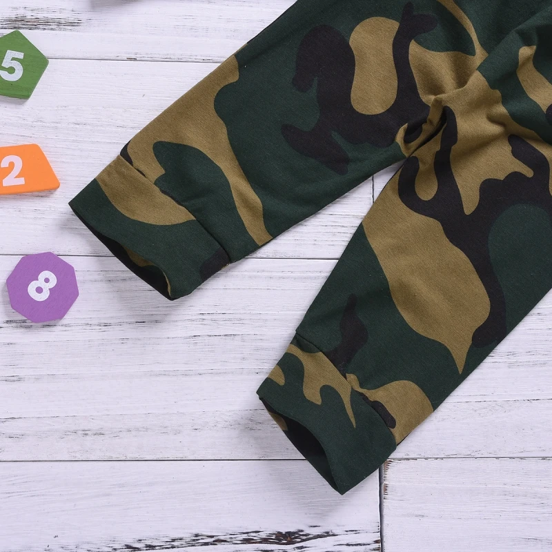 

Autumn Boy Clothing Suit Toddler Kids Baby Boy Striped Hoodie Tops+ Camo Pants Outfits Clothes Set Tracksutis Sportswear Toddler