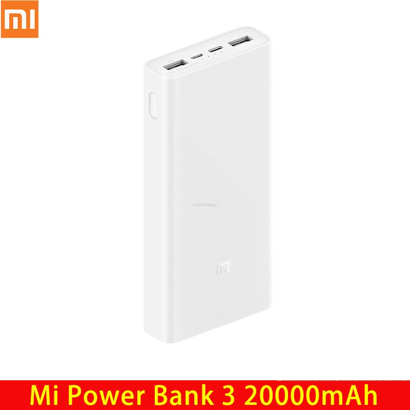 

XIAOMI Xiaomi Power Bank 3 20000mah 18w 2-way Carregamento Fast Usb C Portable Powerbank 20000 Bateria Externa Powerbank For