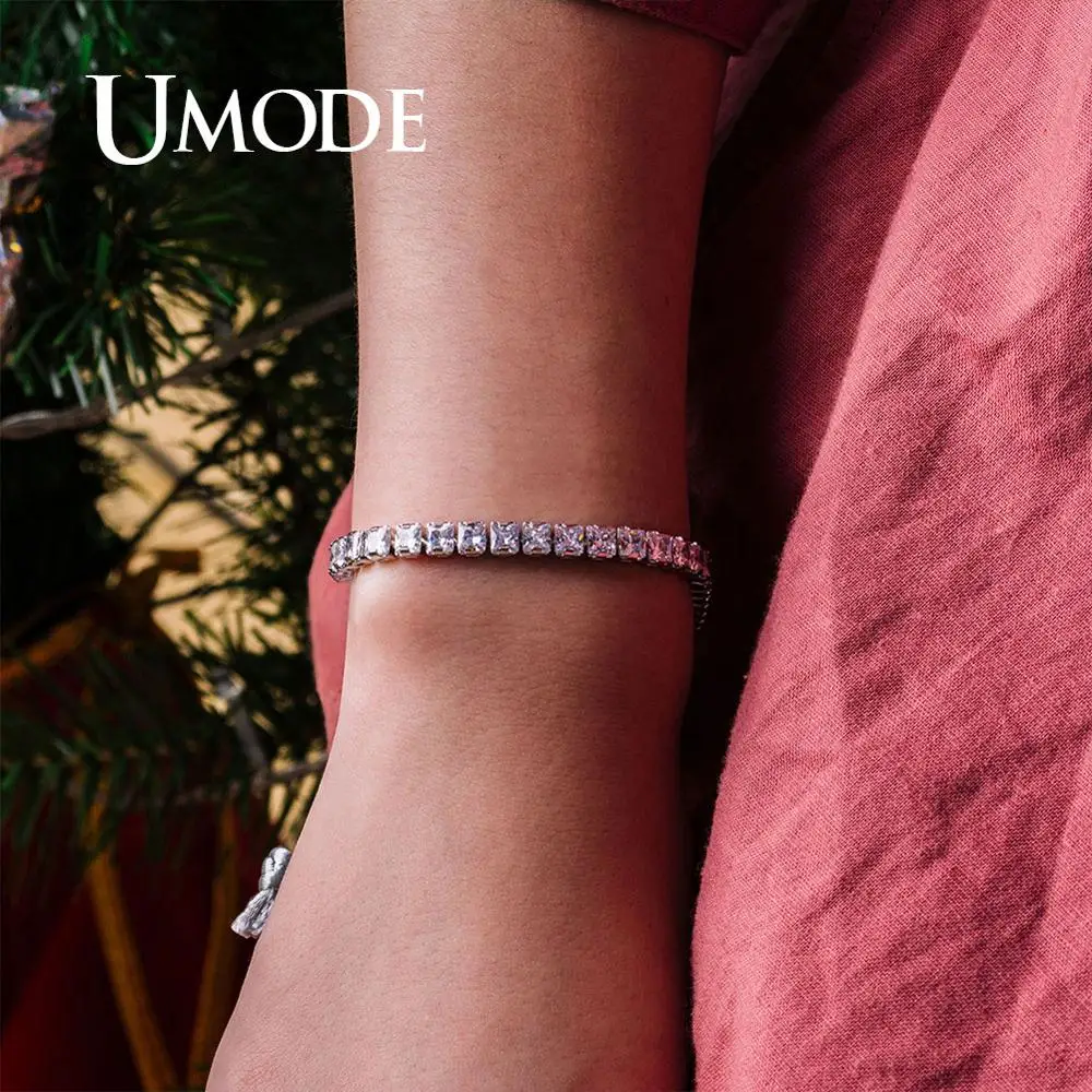 UMODE элегантные браслеты с подвесками AAA CZ Модные Свадебные Браслеты Дружба