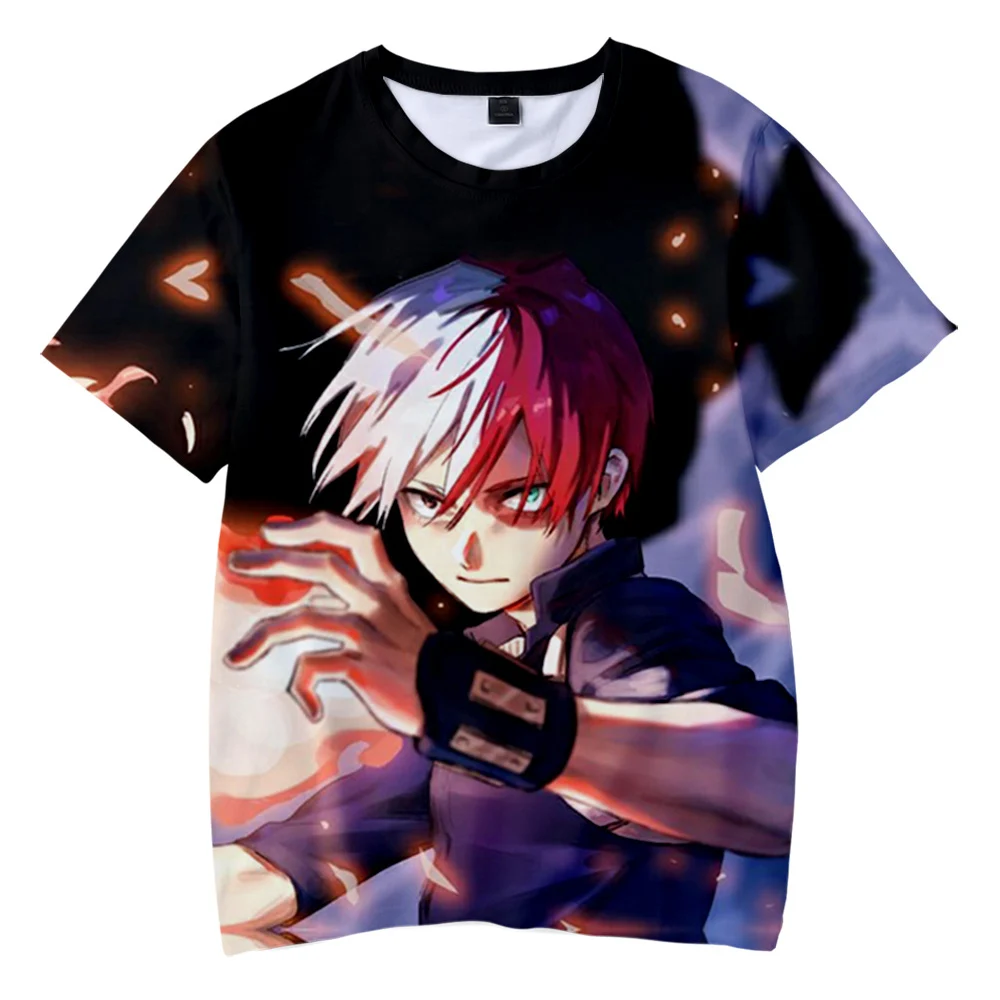 

New Boku No Hero Academia Kids T-shirt Anime 3D O-Neck Boy Girls T shirt Children Short Sleeve Anime Shoto Todoroki Tops Clothes