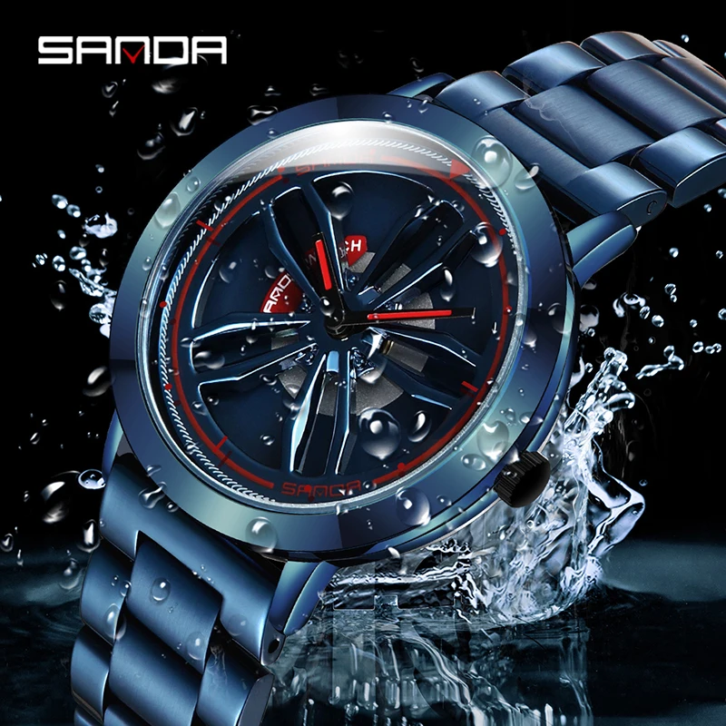 

SANDA Men Watch Top Brand Luxury Business Sport Watches Quartz Clock Stainless Steel Wristwatch Casual reloj hombre