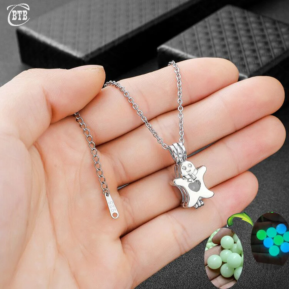 Милый эльф светящееся ожерелье Скорпион Горох подвеска из натурального камня |