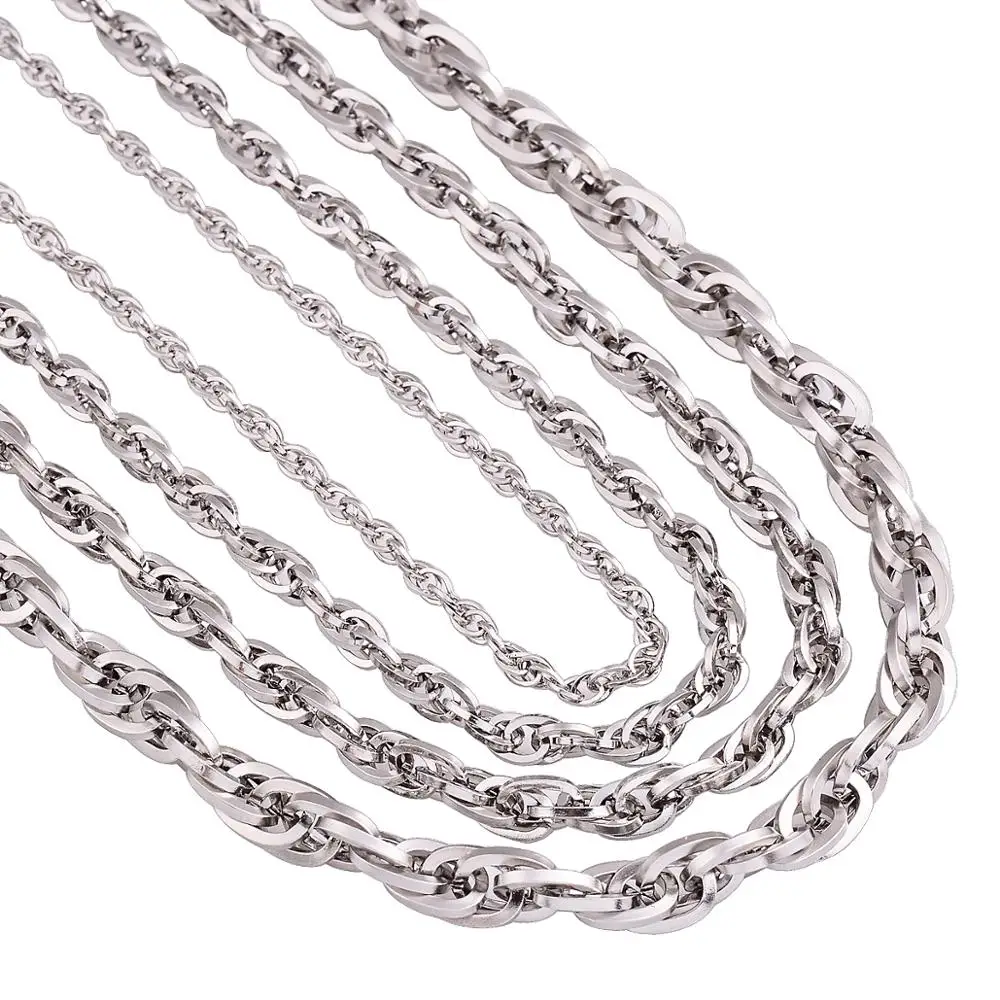 Цепочка Из Нержавеющей Стали серебристого цвета ширина 2/3/4/5 мм | Украшения и