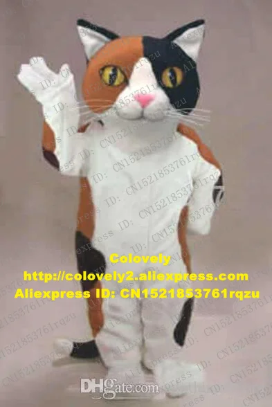 Костюм талисмана кошки Calico для взрослых костюм мультяшного персонажа