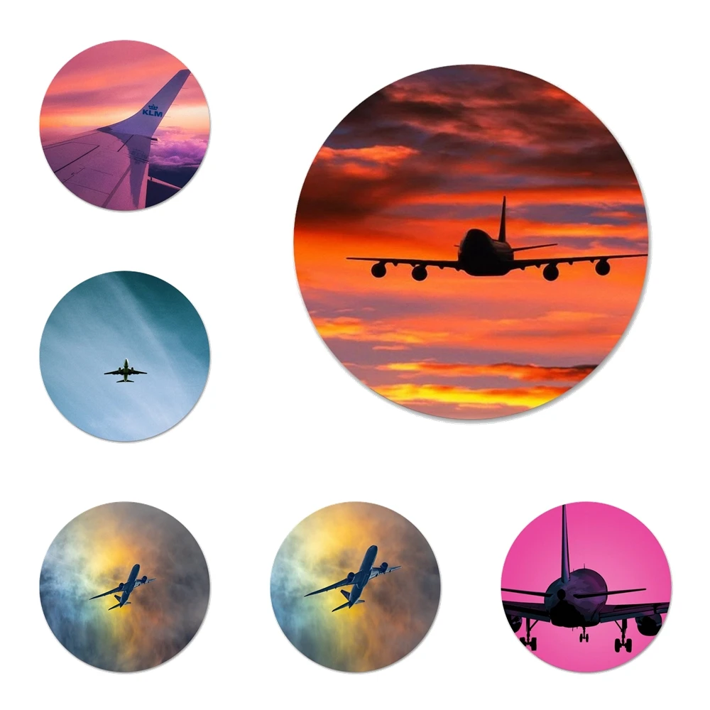 Самолет летать путешествия небо облако значок на булавке декоративные Броши