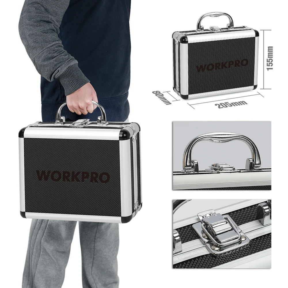 Набор корончатых сверл WORKPRO из быстрорежущей стали 9 шт|Сверла| |