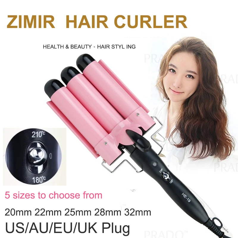 

Professional Hair Curler Curling Iron Ceramic Triple Barrel Hair Styler Hair Waver Styling Tools Hair Curlers Electric Curling