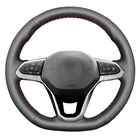 Черная искусственная кожа ручная строчка искусственная кожа для Volkswagen VW Golf 8 2020 Atlas 2020-2021