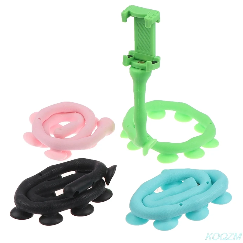 

New Cute Caterpillar Lazy Bracket Mobile Phone Holder Worm Flexible Phone Suction Cup Stand For Home Wall Desktop Bicycle