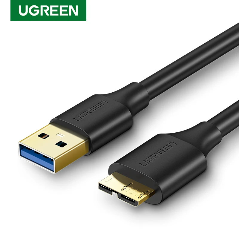 Ugreen Micro USB 3,0 кабель 2.1A 1 м кабель передачи данных для быстрой зарядки USB шнур Кабели для мобильных телефонов для samsung Note 3 S5 Toshiba жесткий диск