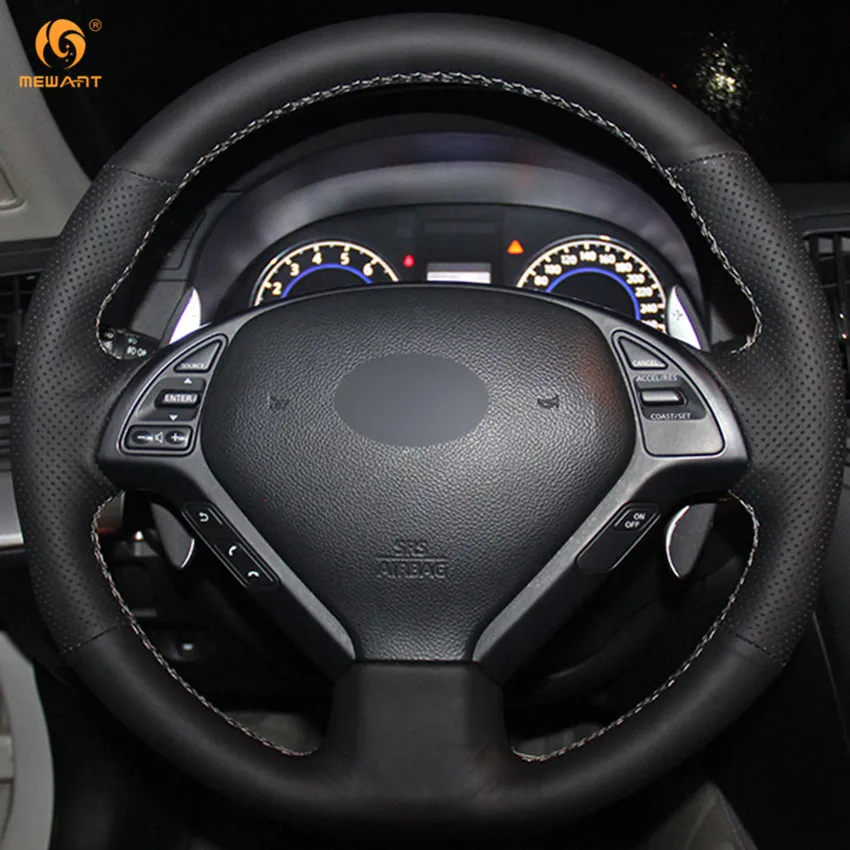 MEWANT Black Artificial Leather Car Steering Wheel Cover for Infiniti G25 G35 G37 QX50 EX25 EX35 EX37 2008-2013 Accessories | Автомобили и