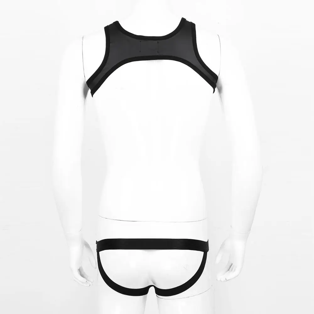 Комбинезон мужской Jockstrap пикантное нижнее белье для борьбы трико Блестящий