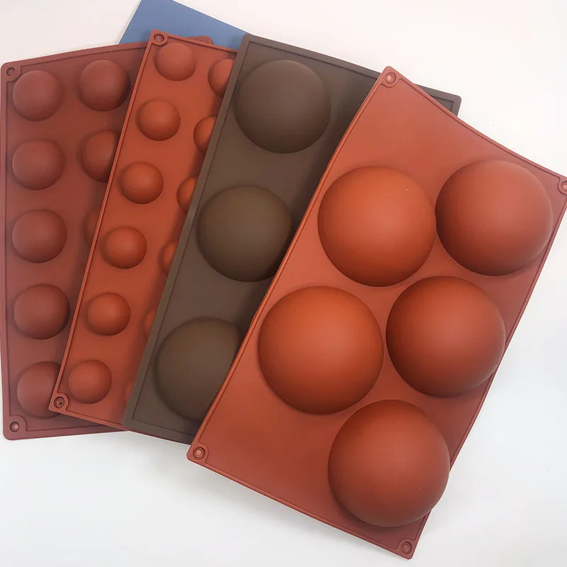 

Semi-circular silicone mold size mousse ice cream mold lollipop spherical mold cake decoration baking tool