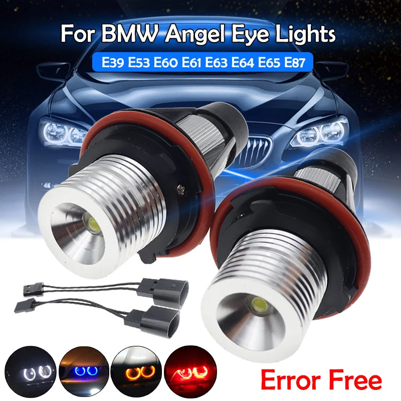 2 светодиодный т. Светодиодные Автомобильные Габаритные огни Angel Eyes для BMW E39 E53 E60