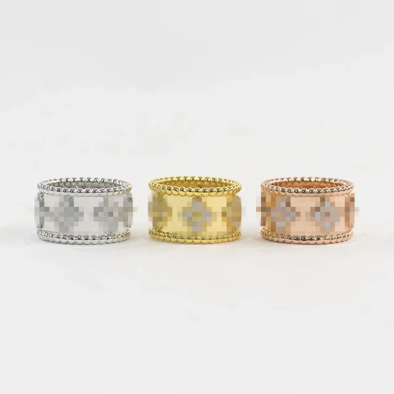 

OIMG Classic style copper inlaid zircon four petal shape edge beads luxury high-end ladies ring fashion jewelry