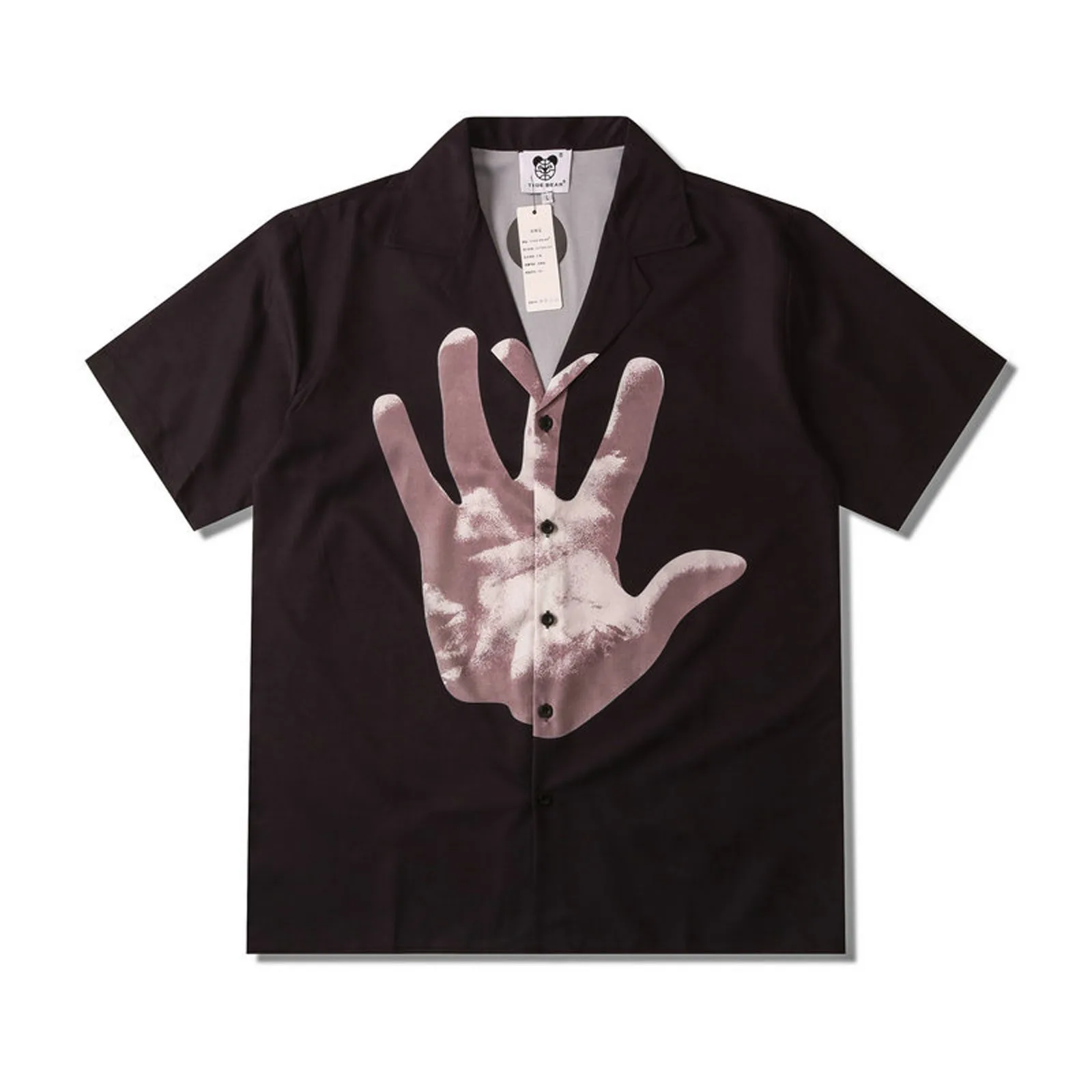 

2021 Men Shirts Short Sleeve Printed Casual Blouse Hawaiian Shirt Male Tops Summer Geometric Plus Size Shirts