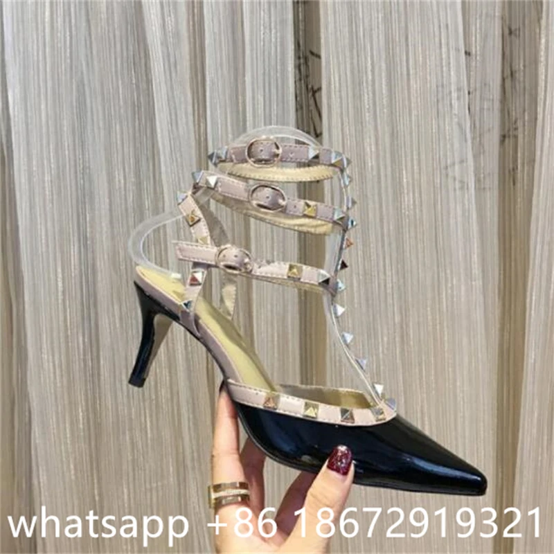 

Women Sexy Sandals Strange Heel Corss Tied Crystal Party Wedding Shoes Pointy Ankle Strap Runway Sandals New Real Leather Pumps