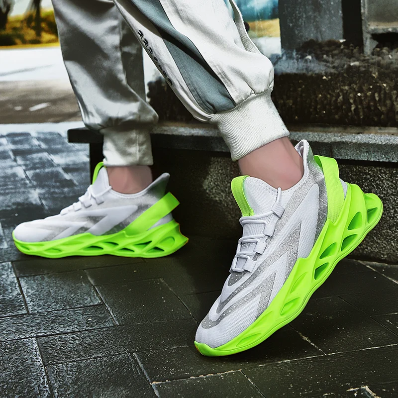 

Trendy Lightweight Sneakers Men Running Shoes Breathable Sport Shoes Cushioning Road Walking jogging Shoes Fitness Trainers