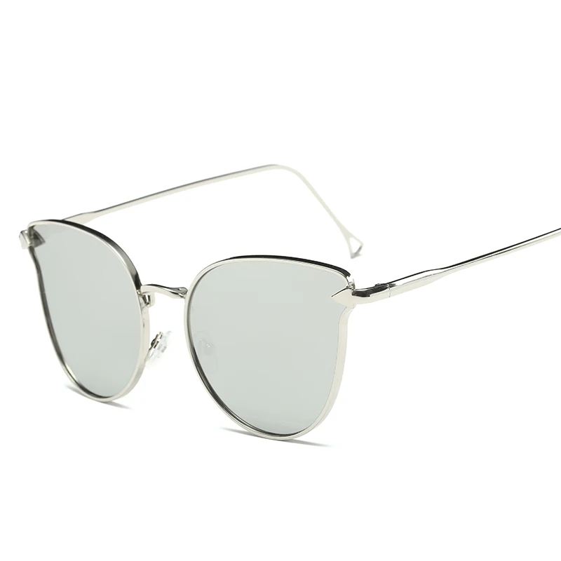 

Pink vintage Mirror female Women Cat Eye Sunglasses round Brand Designer arrow ladies Sun glasses for women retro Feminino