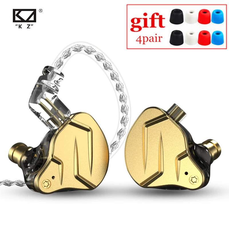 KZ ZSN Pro X металлические наушники в ухо гибридная технология HIFI бас монитор Спорт