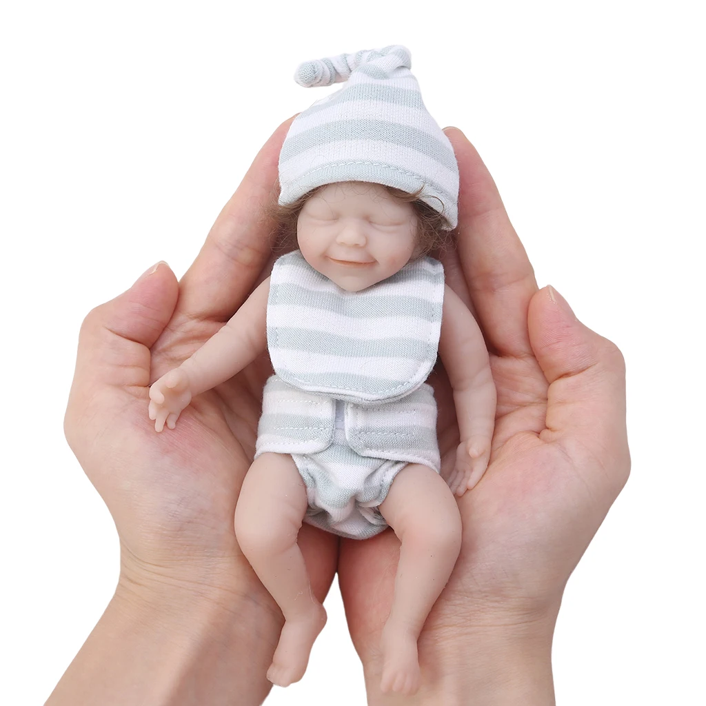 Миниатюрная кукла Reborns 6 дюймов 15 см кукла-девочка полностью силиконовая
