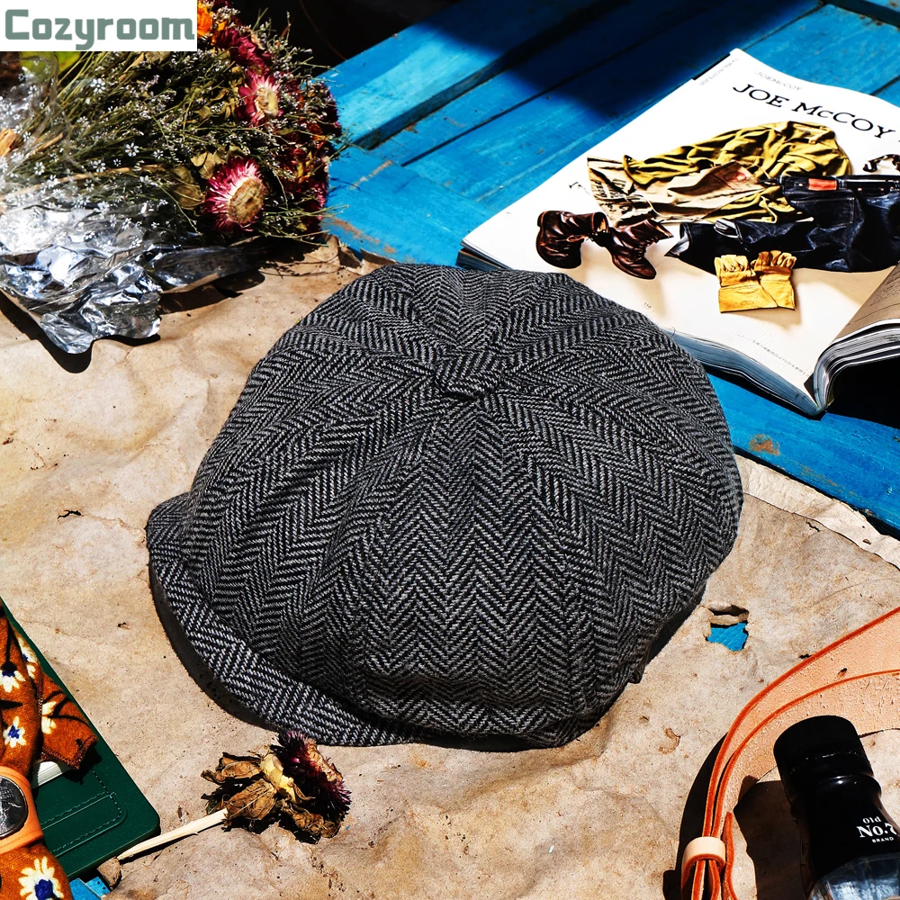 

CDC1 Classic Good Quality Vintage Herringbone 30% Wool Cap 3 Colours