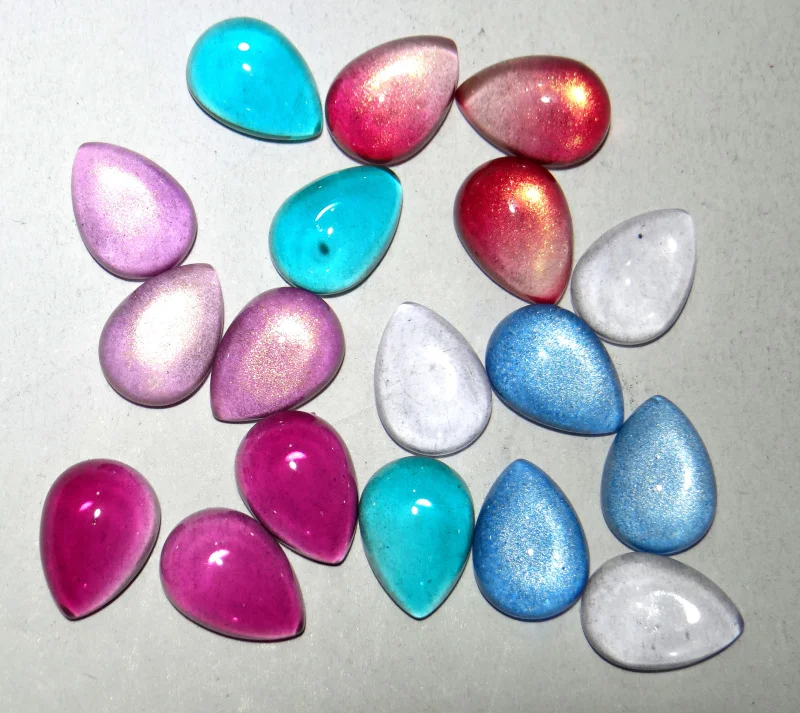 

10*14 мм натуральный кварцевый кристалл Капля воды кабошон изменение цвета по температуре бусины для Diy ювелирных изделий Аксессуары 50 шт