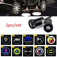 car logo led car door projector welcome lights for abarth ralliart smart ds alpina saab lotus abt car led ghost shadow light