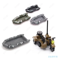 ww2 motorcycle motor tricycle diy mini soldier gun army military accessories part figure building block brick children gift toys