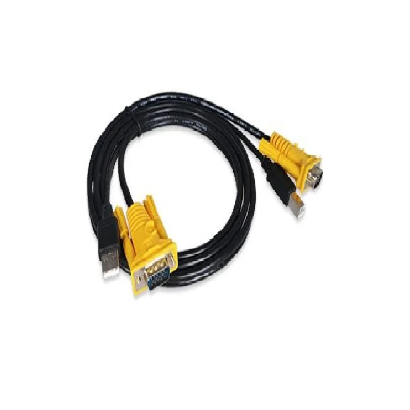 KVM переключатель 2 порта 4 USB разветвитель с кабелями VGA для ПК клавиатуры мыши