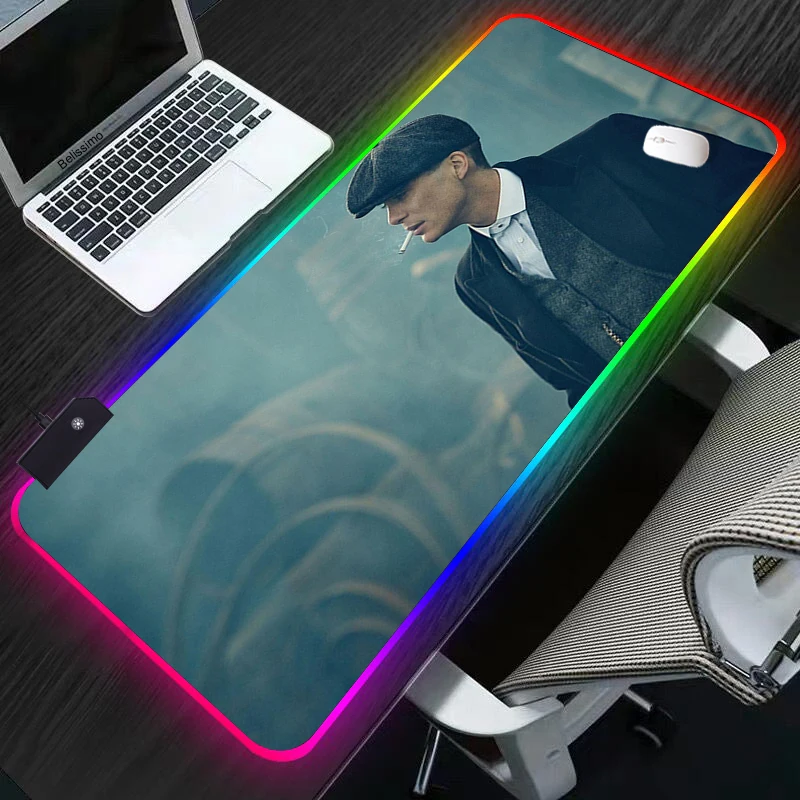 

Latest RGB Movie Peaky Blinders Mousepad Pad Gamer Carpet Computer Mouse Pad Anime Gaming mouse pad High Quality Game Mouse pad
